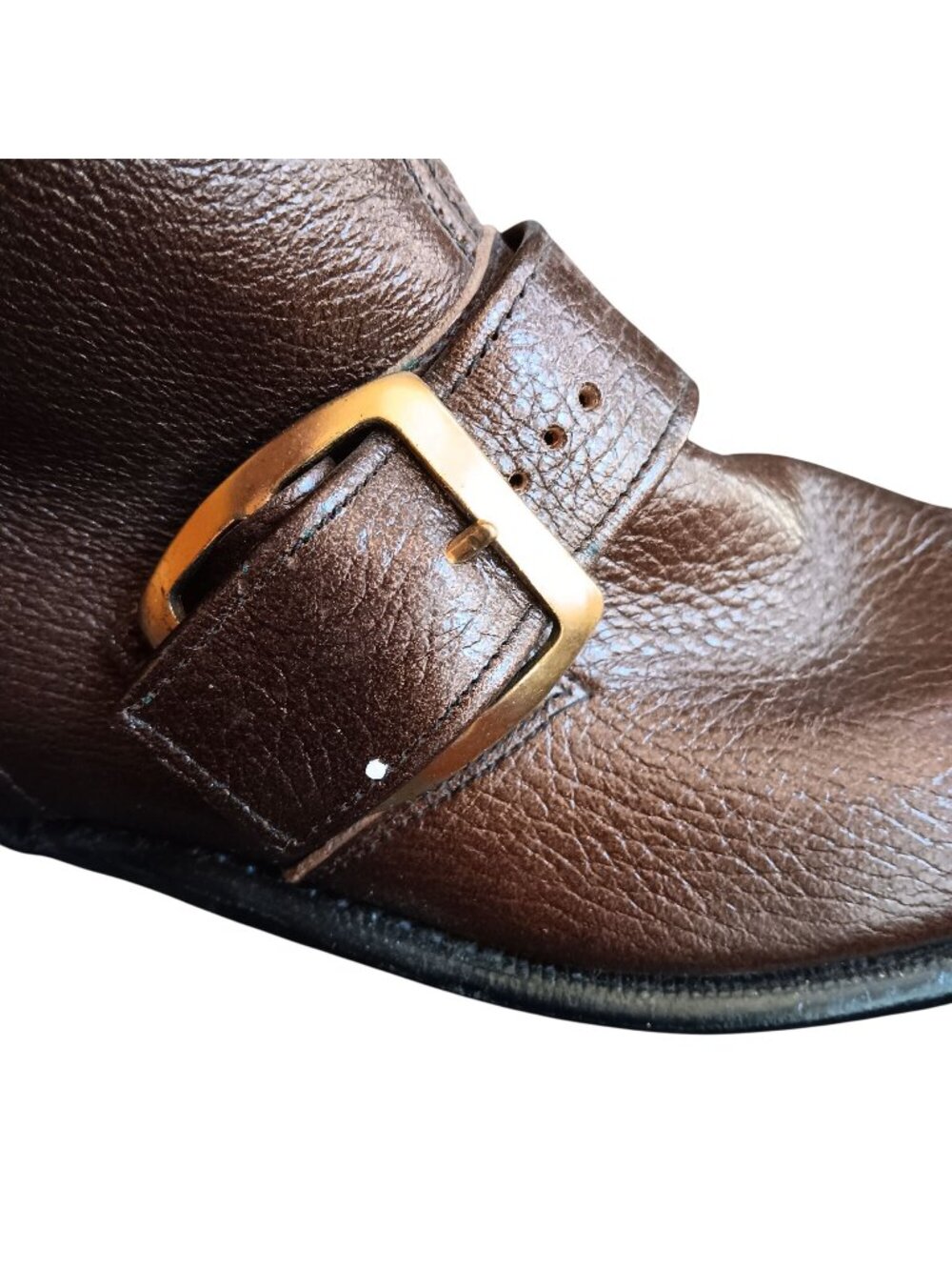 1970's Vintage Women's Motorcycle Boots 5.5 Buckled Zip USA Biker NWOB NEW DS